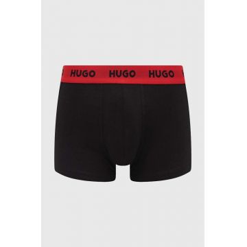 HUGO boxeri 3-pack bărbați, culoarea negru 50469786