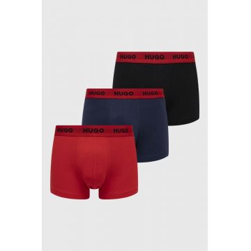 HUGO boxeri (3-pack) bărbați, culoarea roșu 50469766