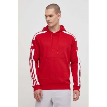 adidas Performance bluză HC6282 bărbați, culoarea roșu, cu imprimeu HC6282