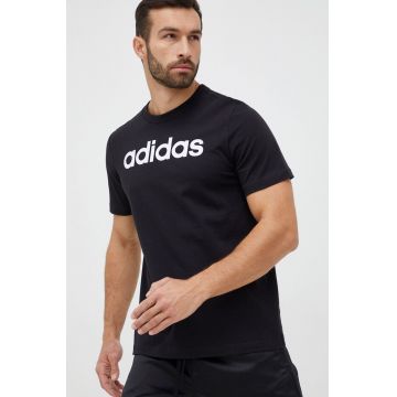adidas tricou din bumbac culoarea negru, cu imprimeu IC9274