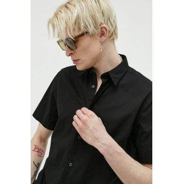 HUGO cămașă bărbați, culoarea negru, cu guler clasic, regular 50475668