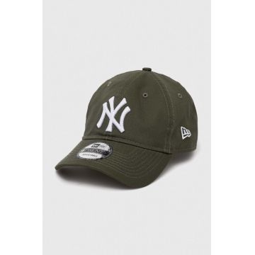 New Era șapcă de baseball din bumbac culoarea verde, cu model, NEW YORK YANKEES
