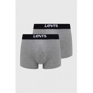Levi's boxeri 2-pack bărbați, culoarea gri 37149.0828-003