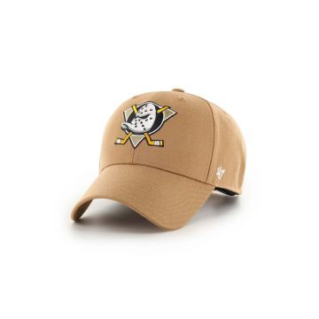 47brand șapcă din amestec de lână NHL Anaheim Ducks culoarea bej, cu imprimeu H-MVPSP25WBP-QLB