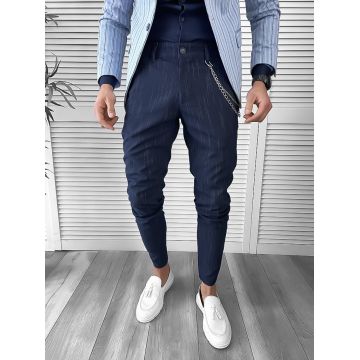 Pantaloni barbati eleganti bleumarin 7220 B11-5