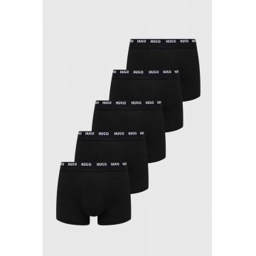HUGO boxeri 5-pack bărbați, culoarea negru 50493840