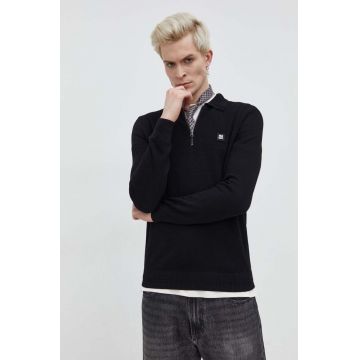 HUGO pulover din amestec de lână bărbați, culoarea negru 50504386