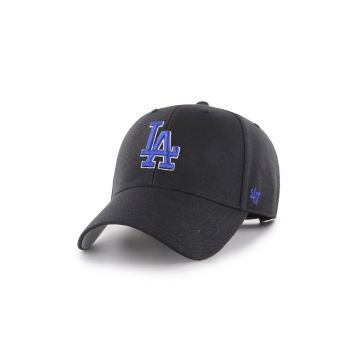 47brand șapcă MLB Los Angeles Dodgers culoarea negru, cu imprimeu B-MVP12WBV-BKR