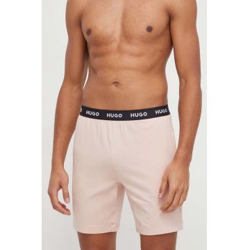 HUGO pantaloni scurți de lounge culoarea roz, melanj 50518620