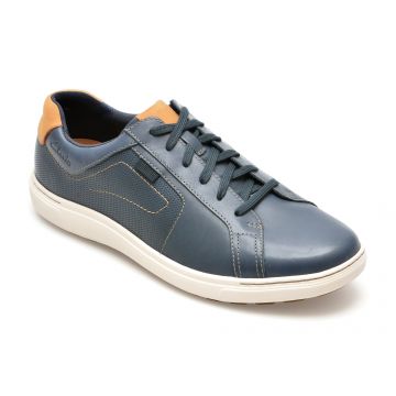 Pantofi casual CLARKS bleumarin, MAPSTONE LACE, din piele naturala