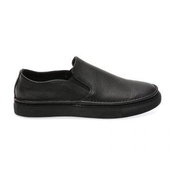 Pantofi casual OTTER negri, 2238, din piele naturala