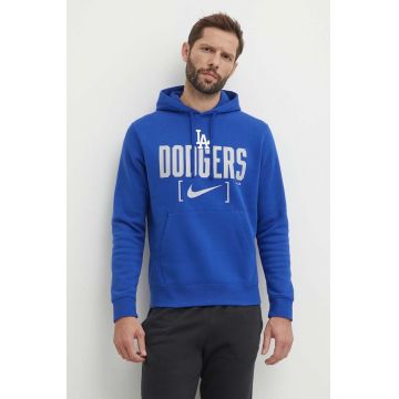 Nike bluza Los Angeles Dodgers barbati, cu glugă, cu imprimeu