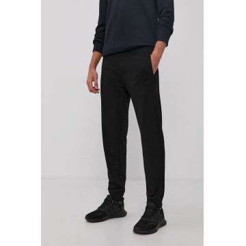 Emporio Armani pantaloni barbati, culoarea negru, drept
