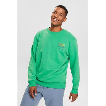 Bluza sport cu imprimeu logo - Verde deschis -