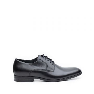Pantofi eleganţi bărbaţi din piele naturală, Leofex - 622-2 Negru box