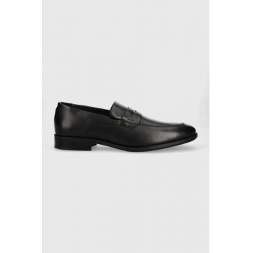 BOSS mocasini de piele Colby barbati, culoarea negru, 50487115