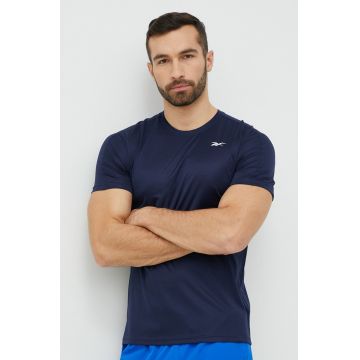 Reebok tricou de antrenament Tech culoarea albastru marin, neted