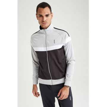 Bluza sport slim fit cu aspect colorblock