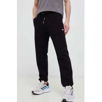 Fila pantaloni de trening culoarea negru, neted