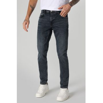 Blugi slim fit cu 5 buzunare