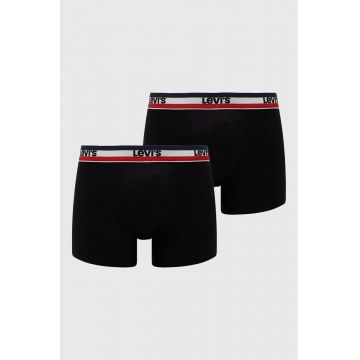 Levi's boxeri 2-pack bărbați, culoarea negru 37149.0804-001