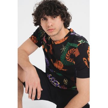 Tricou de bumbac cu imprimeu Festival