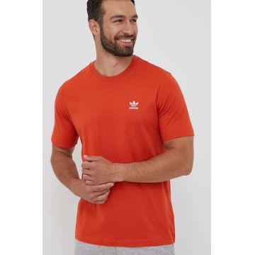 adidas Originals tricou din bumbac culoarea portocaliu, neted
