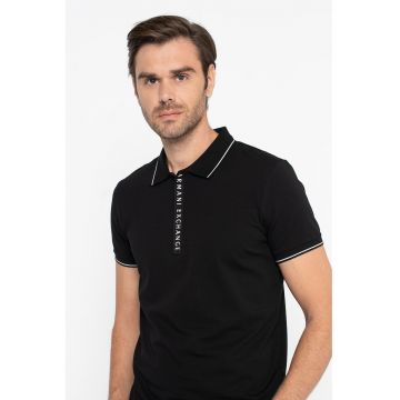 Tricou polo cu garnituri contrastante