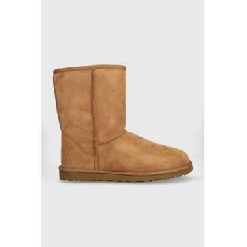 UGG cizme de zapada din piele intoarsa Classic Short culoarea maro, 5800