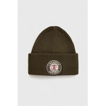 Barbour căciulă Dunford Beanie culoarea verde MHA0821