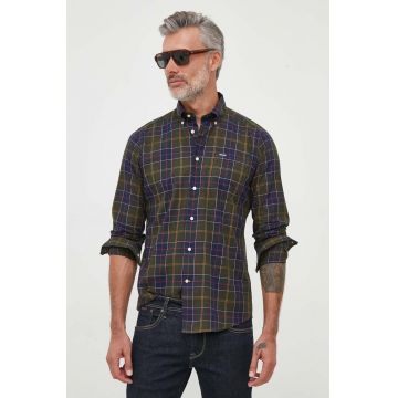 Barbour camasa din bumbac barbati, cu guler button-down, slim