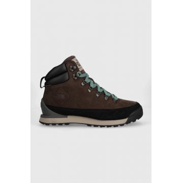 The North Face pantofi Back-To-Berkeley IV Leather WP barbati, culoarea maro, izolare usoara