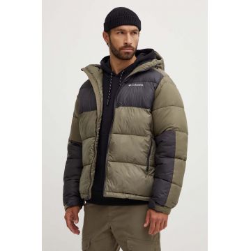 Columbia geacă M Pike Lake II Hooded Jacket bărbați, culoarea verde, de iarnă 2050931