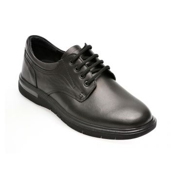 Pantofi OTTER negri, 2804, din piele naturala