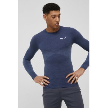 Salewa longsleeve funcțional Zebru culoarea albastru marin