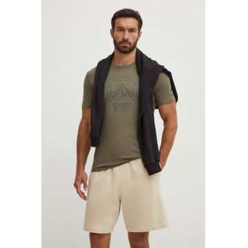 Columbia tricou din bumbac culoarea verde, cu imprimeu 1888813-102