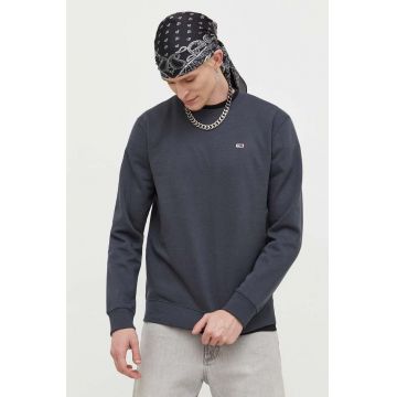 Tommy Jeans bluză bărbați, culoarea gri, uni DM0DM09591