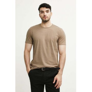 Medicine tricou din bumbac barbati, culoarea maro