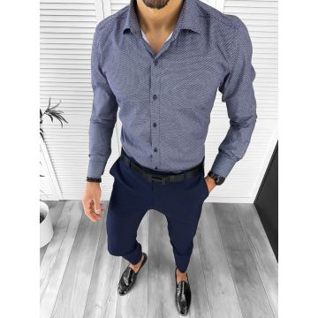 Camasa barbati eleganta cu imprimeu slim fit 13007 W2-3.4.5