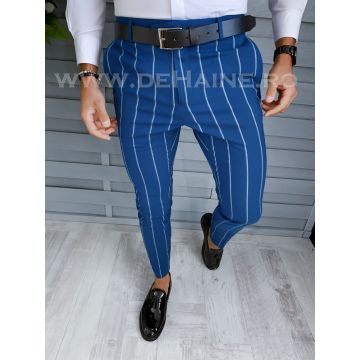 Pantaloni barbati eleganti albastri B1874 27-5 E~
