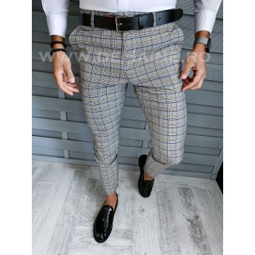 Pantaloni barbati eleganti in carouri B1740 E 60-5 ~