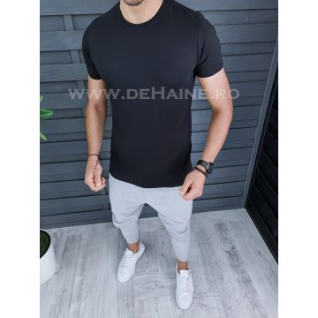 Tricou barbati slim fit negru B1282  N5-3.1