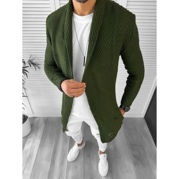 Cardigan barbati kaki slim fit ZR T3557 107-5 U7-2