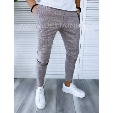 Pantaloni barbati casual regular fit in carouri B1755 O3-5.1