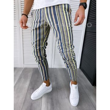 Pantaloni barbati casual regular fit in dungi B1864 F3-4 E 15-1 ~