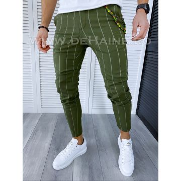 Pantaloni barbati casual regular fit kaki B1798  U2