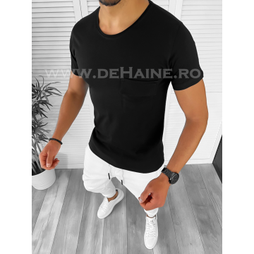 Tricou barbati negru slim fit M1950 O1-4.3