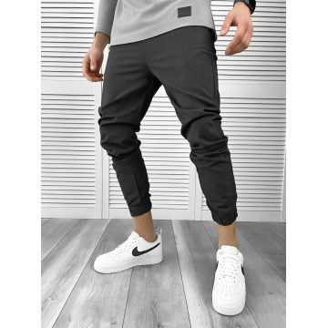 Pantaloni barbati casual regular fit gri inchis 7182 16-2