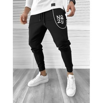 Pantaloni de trening negri conici 10140 P20-3.1