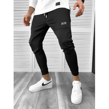 Pantaloni de trening negri conici 10237 D5-4.1